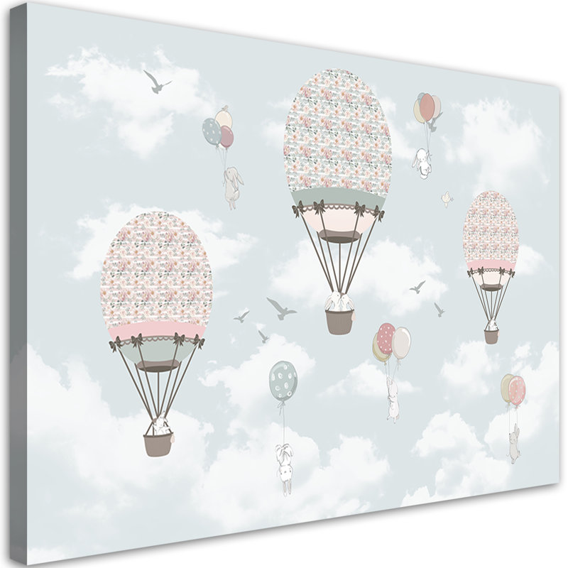 Colourful Balloon Animals, Children, - No Frame Print on Canvas