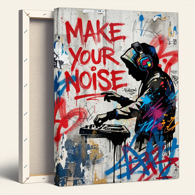 Ensemble d'une toile murale de style graffiti