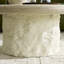Table basse ronde moderne en fibre de verre imitation pierre, aucun assemblage requis