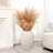 Beige Ribbed Round 15.2-Inch Tall MgO Vase