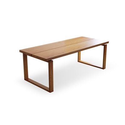 Brown Rectangular Solid Wood Dining Table