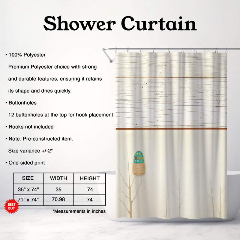 Rideau de douche Cozy Slumber - Premium, L 71 po x L 74 po