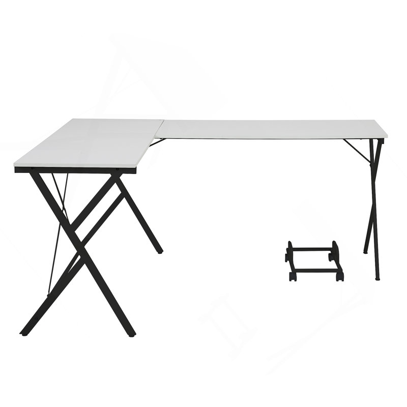Bureau d'ordinateur au fini noir, Noir