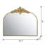 Miroir arqué 39,5 "x 35" doré avec cadre en métal