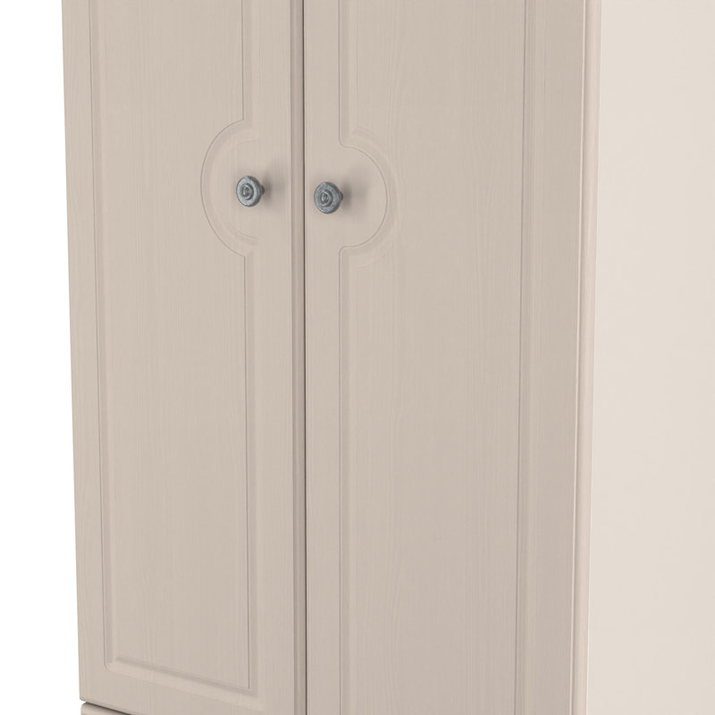 Cloninger 2 Door 2 Drawer Wardrobe, Beige