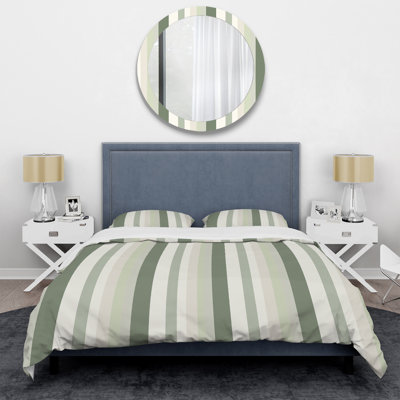 Ensemble de housse de couette Green Stripes I - Stripes