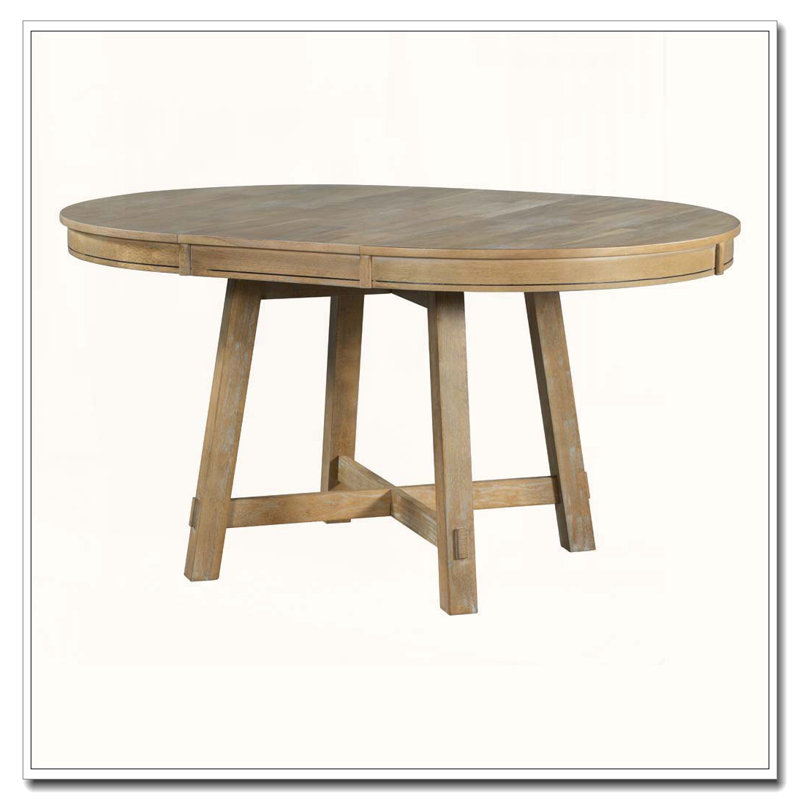 Table de salle à manger extensible Farmhouse, Bois naturel délavé