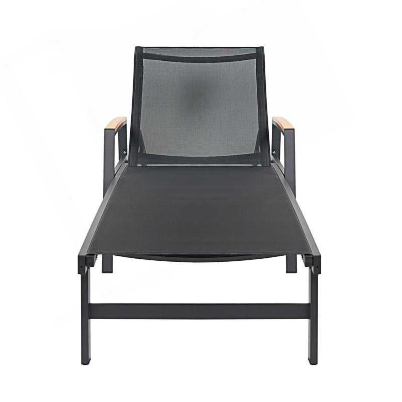 Comfortable And Versatile Outdoor Chaise Lounge, Black
