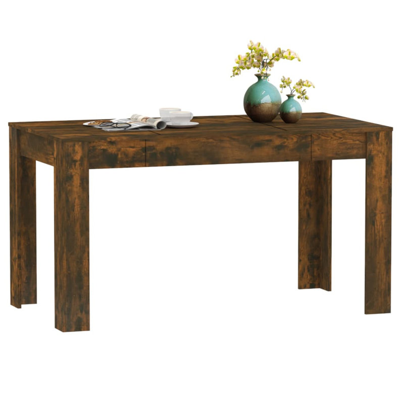 Calum Dining Table, Brown, white and pink