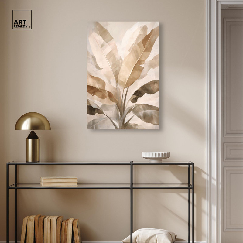 «Golden Banana Grove II», reproduction d'art sur toile par Art Remedy, Toile tendue avec châssis, H 30 po x l 20 po