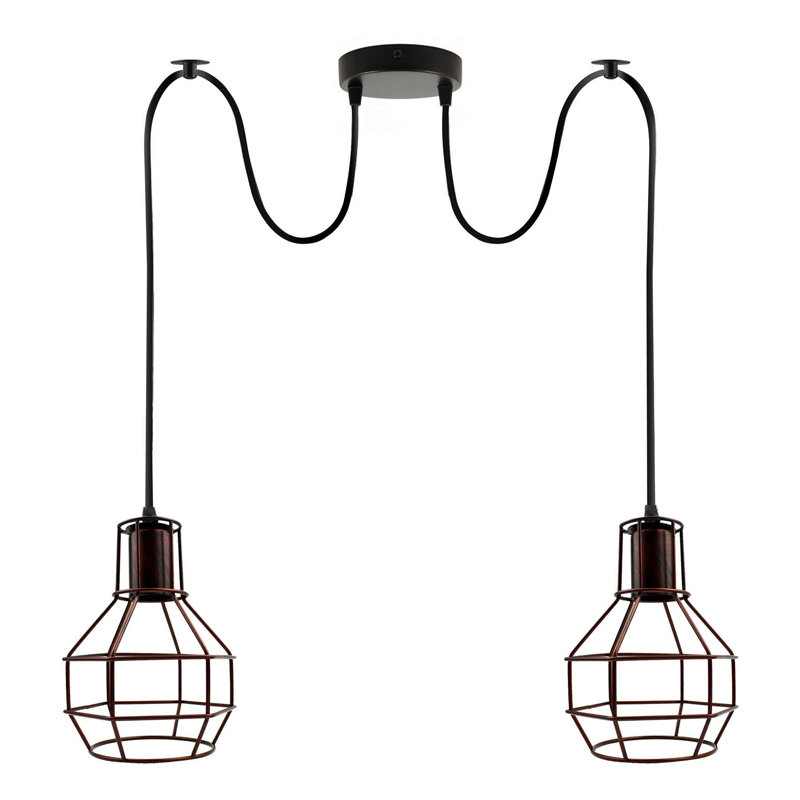 Margaree 2 - Light Cluster Pendant, Rustic Red