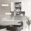 Armoire murale de salle de bain style avec tablette ouverte et espace de rangement réglable, armoire blanche, système