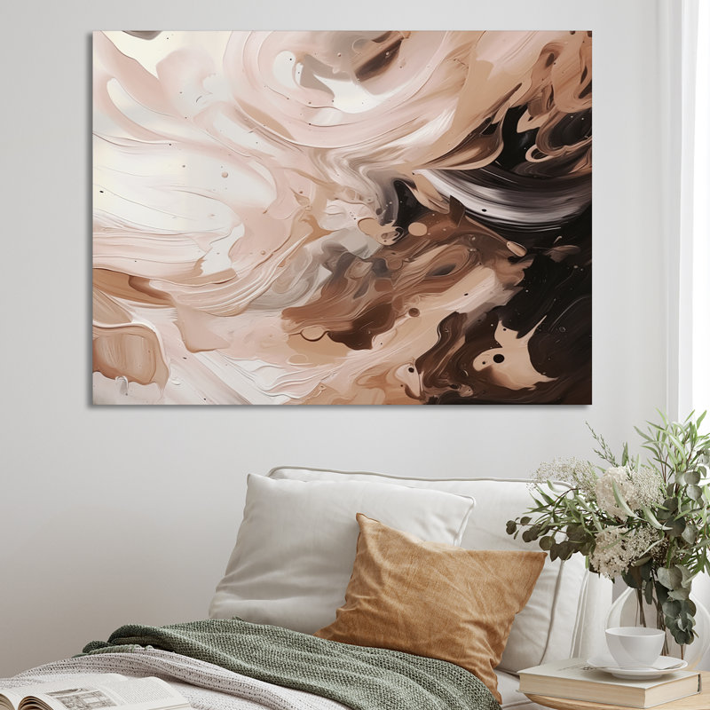 Roxanna dansant avec de l'eau IV, H 12 po x l 20 po x P 1 po, Toile tendue