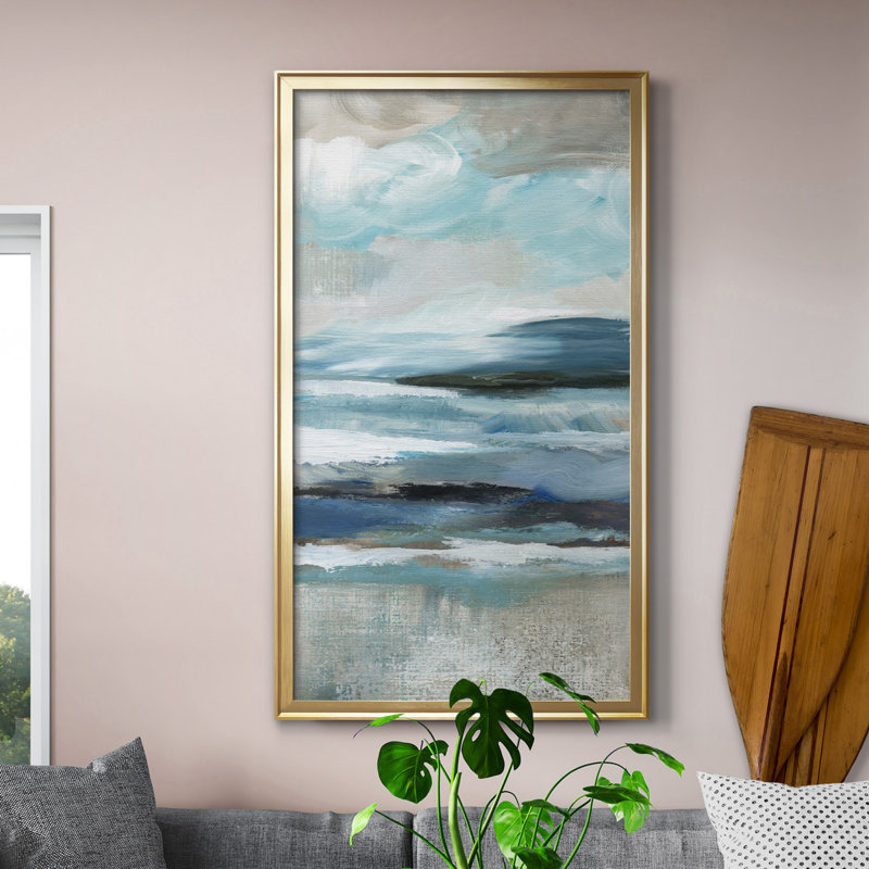 «Distant Drama II», reproduction sur toile encadrée, Or, H 18,5 po x l 24,5 po x P 1,5 po