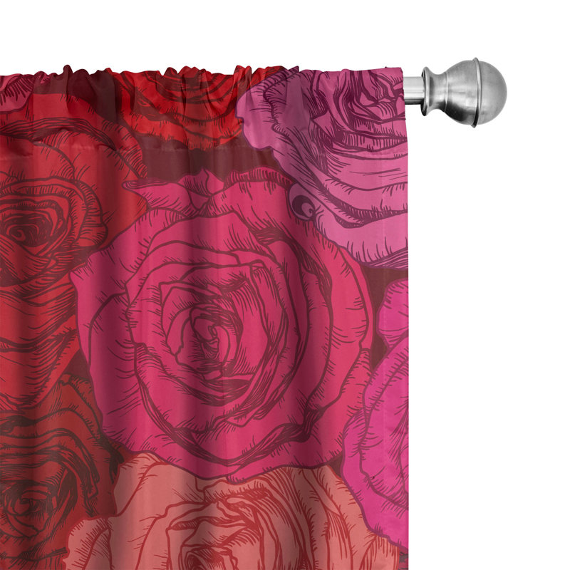 Semi Sheer Curtain Pair, 28" W x 84" L
