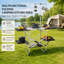 Table de camping pliable avec lanterne - Aluminium - 1 pièce - Table de camping - Argent - 154 lb avec lanterne détachable-1487820671