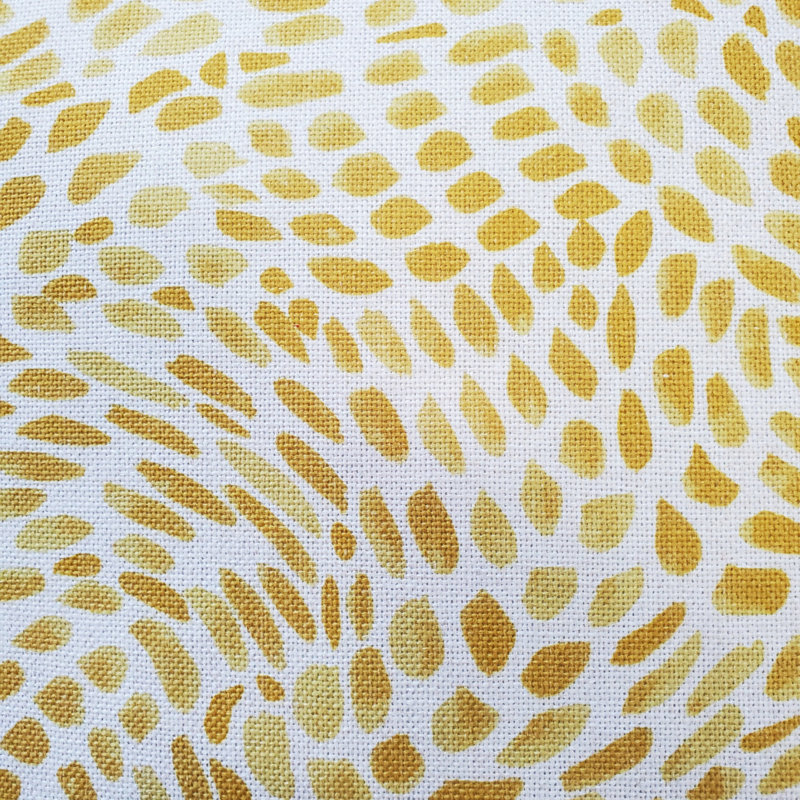 Coussin décoratif à pois, Jaune