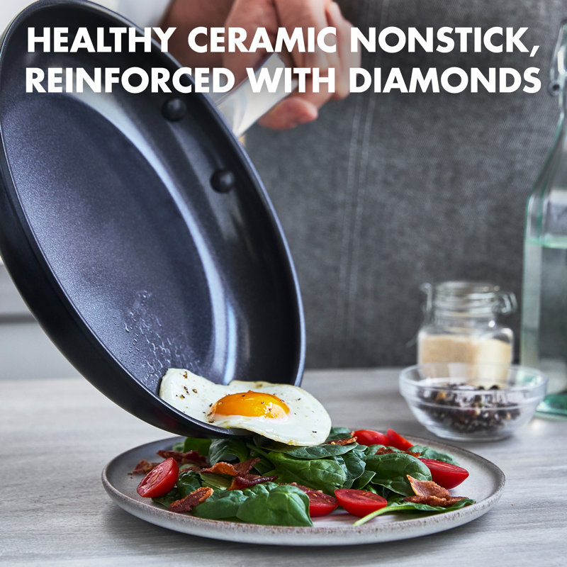 GreenPan Chatham Black Prime Midnight Healthy Ceramic Nonstick, 10" and 12" Frying Pan Skillet Set
