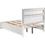 Lit double à panneau de rangement complet, tête de lit et tiroirs peu encombrants, finition fraîche et polyvalente, bois massif, lit de 56,75 po de large avec rangement à compartiments, look pour chambre à coucher, poignée-128959034