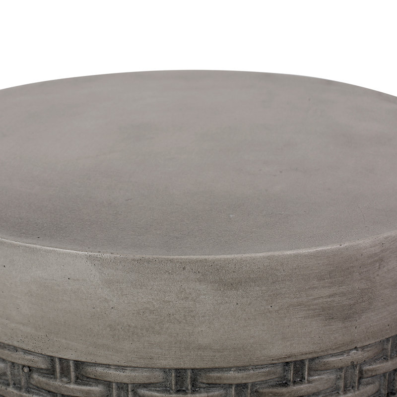 Table d'appoint d'extérieur ronde en béton