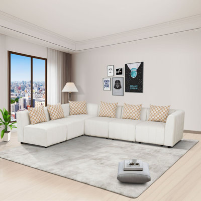 Cyera Upholstered L-Shaped Sectional Symmetrical