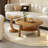 Creative round flowers solid wood coffee table-122911934