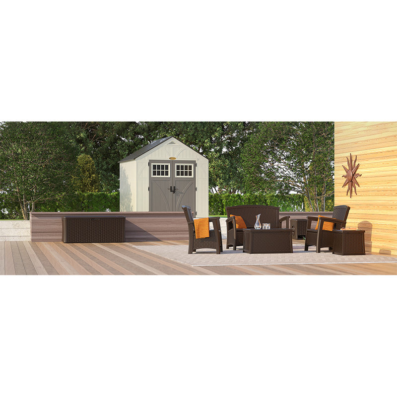 Suncast Tremont 8 ft. W x 7 ft. D Resin Storage Shed