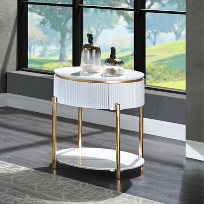 Table de bout avec pieds en métal
