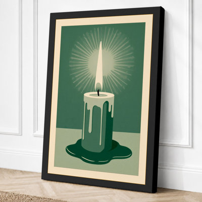 Luminous Flame Minimalist - Wrapped Canvas