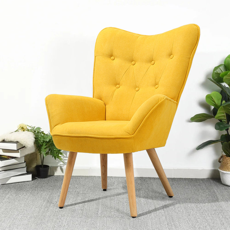 Opie Upholstered Armchair, Yellow