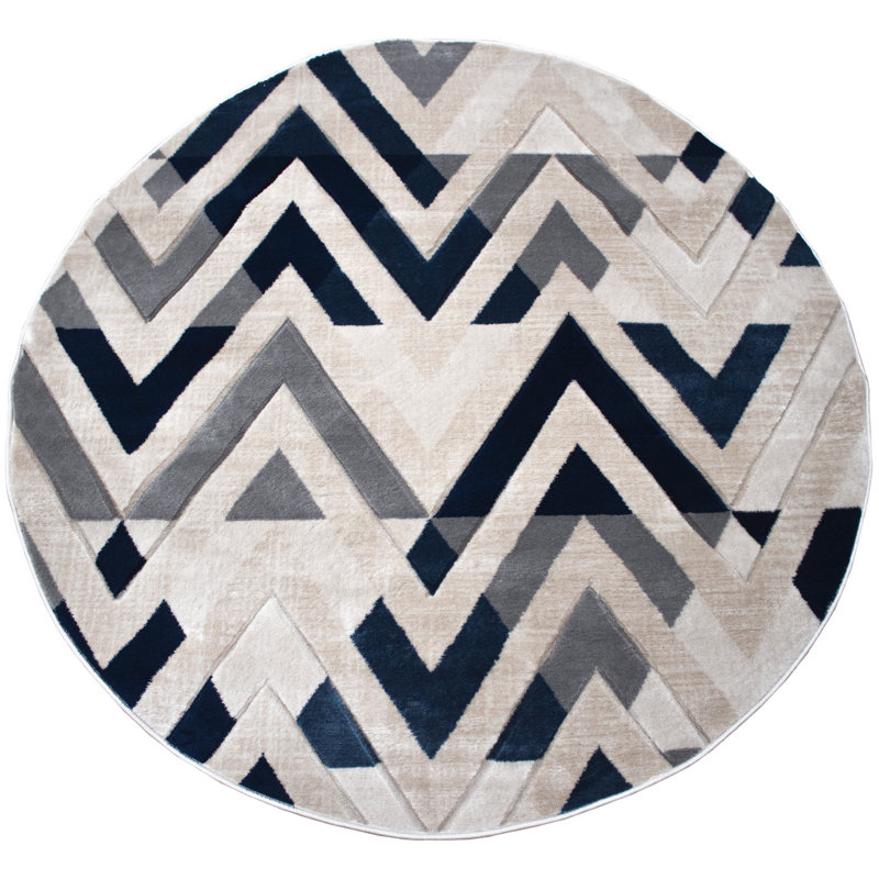 Round Balmoral Geometric Area Rug, Round 160cm