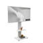 Chariot de télévision mobile avec tablettes réglables, support de plancher pivotant avec support et roulettes verrouillables, chariot de télévision sur roulettes pour téléviseurs de 32 à 75 pouces pour la maison et le bureau