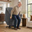 Fauteuil inclinable ergonomique avec revêtement en chenille et repose-pieds - conception confortable en tonneau avec poche de rangement latérale-1725406766