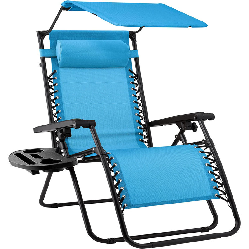 Alahia Folding Recliner Chair, Blue