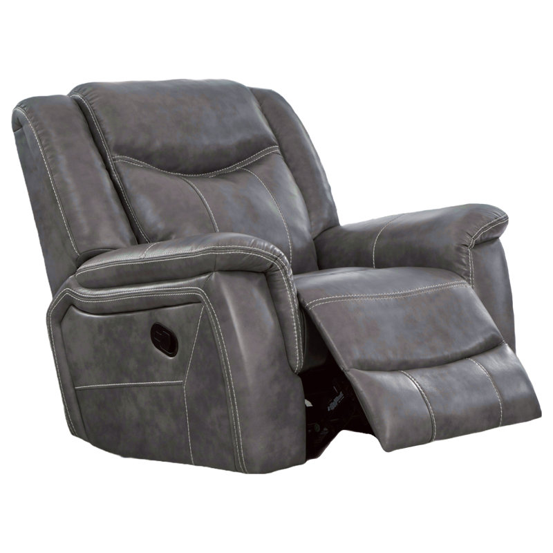 Fauteuil inclinable gris à accoudoirs rembourrés et rembourrés
