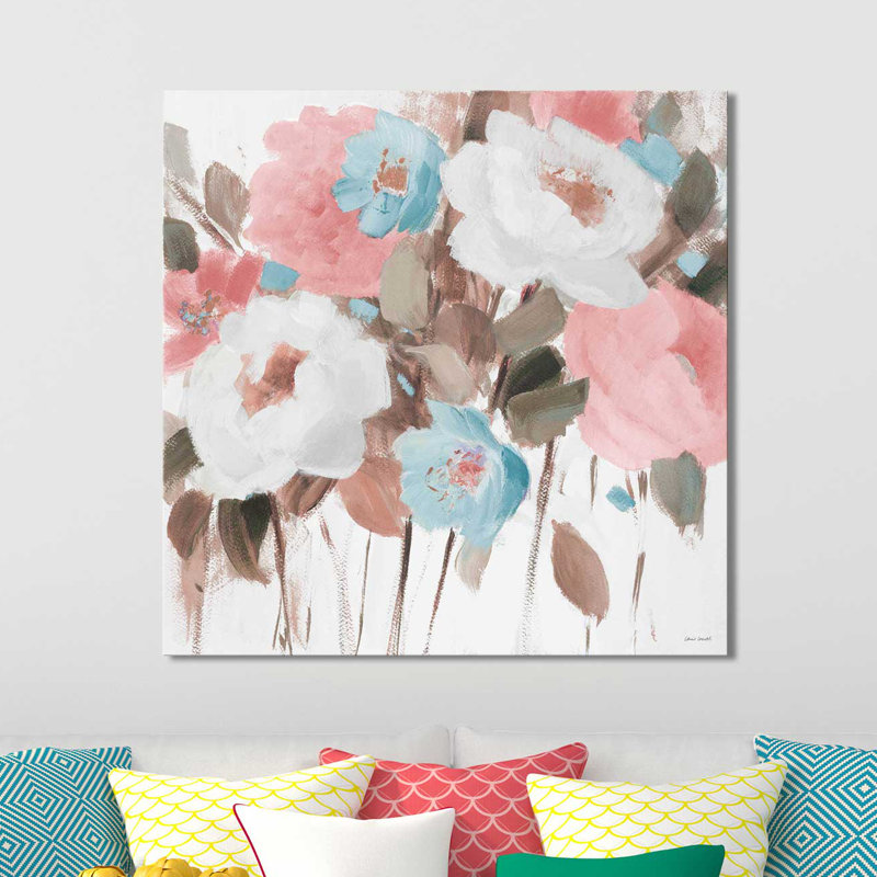 «Spring Promise of Giverny II», reproduction de peinture acrylique, H 18 po x l 18 po x P 1 po, Toile tendue