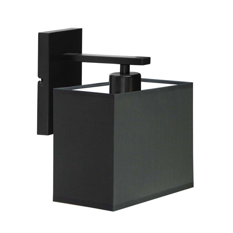 Atnhony Steel Armed Sconce, Black, Graphite