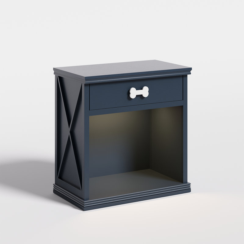 Petite armoire de rangement rétro avec lumière DEL, lit pour animal de compagnie, litière cachée pour chat, tiroir et espace semi-ouvert