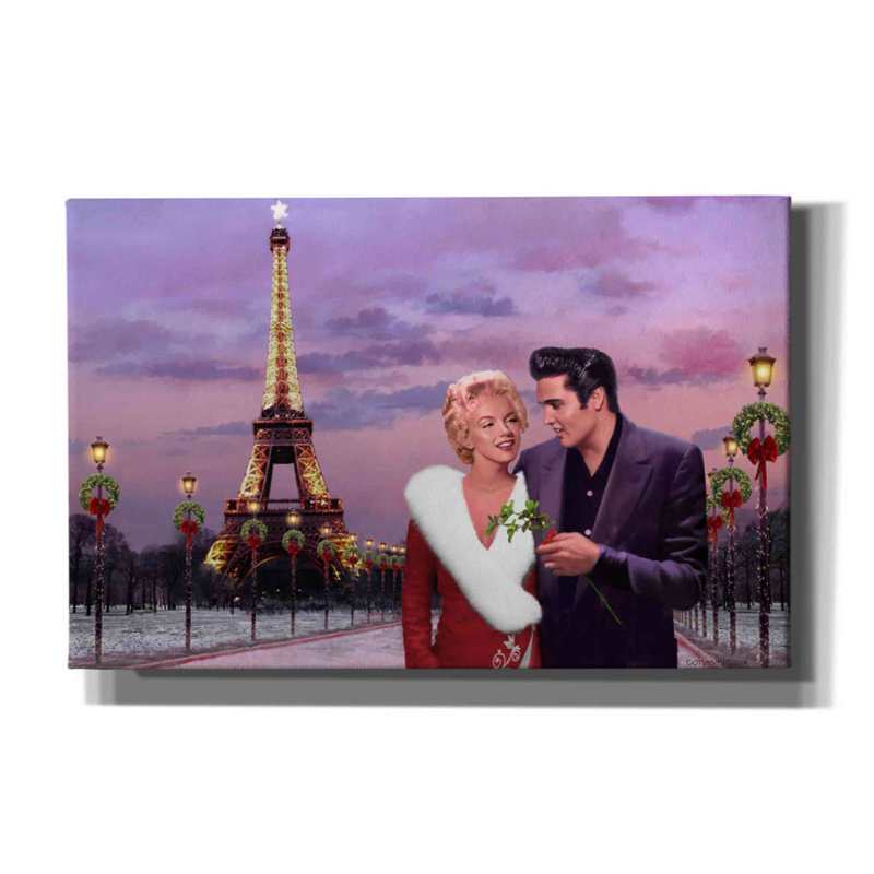 «Paris Christmas» par Chris Consani, art mural sur toile, H 26 po x l 40 po x P 1,5 po