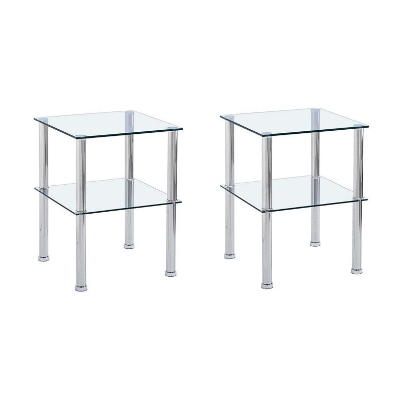 Katsumi 17.71'' Glass Top Console Table