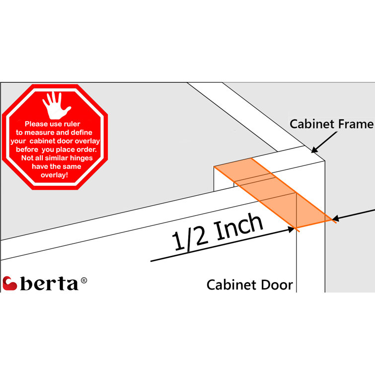 Berta 1/2 Overlay 20 Pack 105 Degree Soft Close Face Frame Concealed Hinges  & Reviews - Wayfair Canada