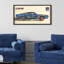 «Muscle Blue Car», impression dimensionnelle encadrée sous verre