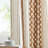 Imani Terracotta 100% Cotton Boho Tufted Chenille Stripe Lined Single 50x95" Curtain Panel-279731402-313730714