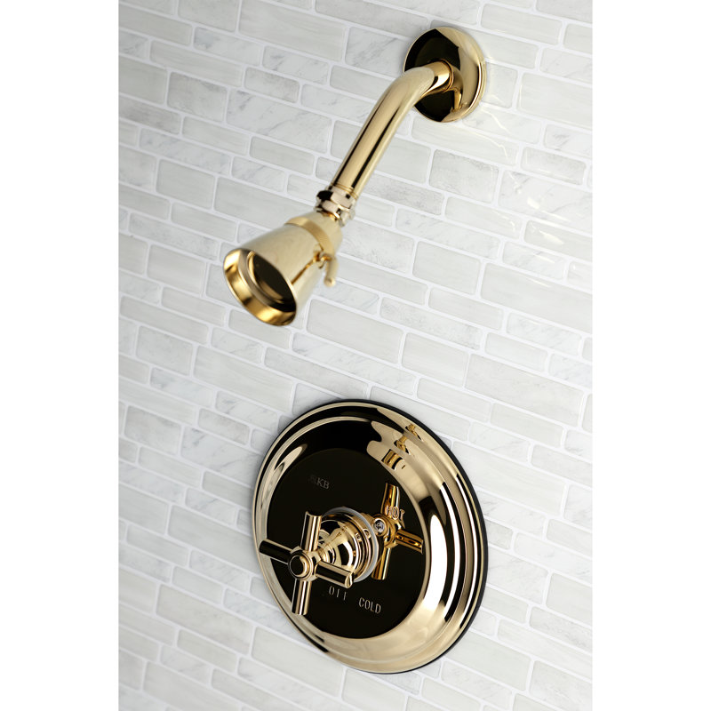Kingston Brass Single-Handle Pressure Balanced Shower Faucet, Polished Brass