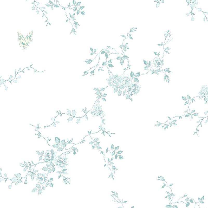 Rachel Ashwell Butterflies Blue Wallpaper, Blue