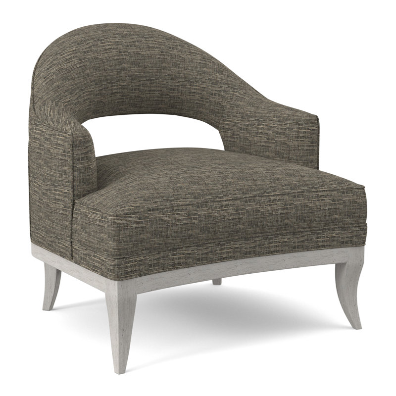 Fauteuil Mariposa, Bisque, 100% polyester bleu marine de Venise