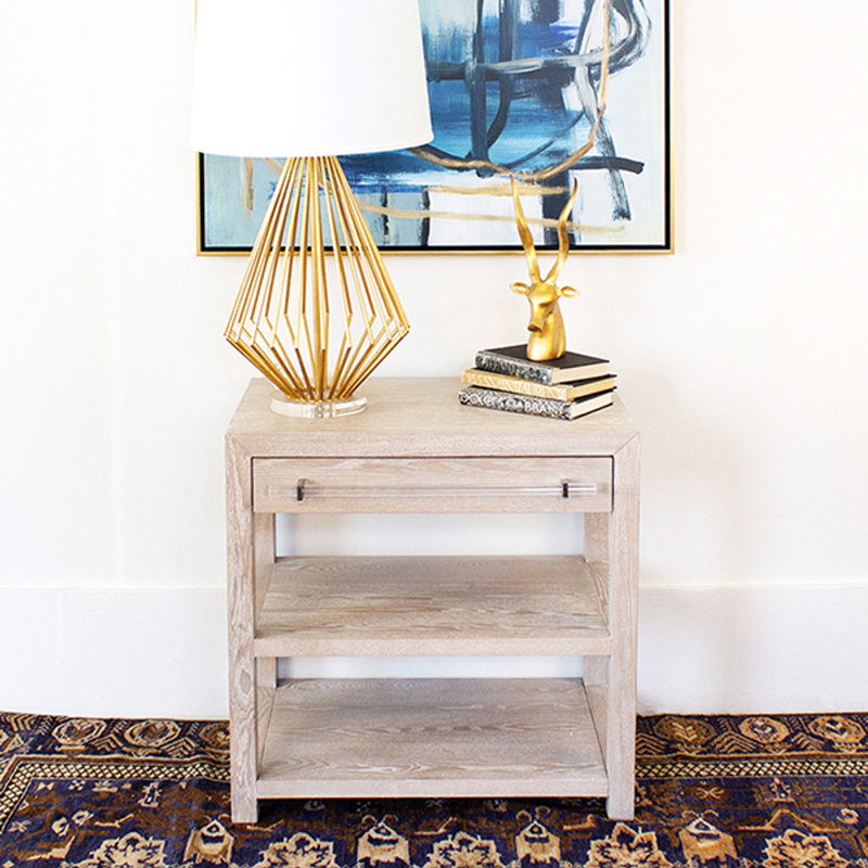 Garbo Solid Wood End Table