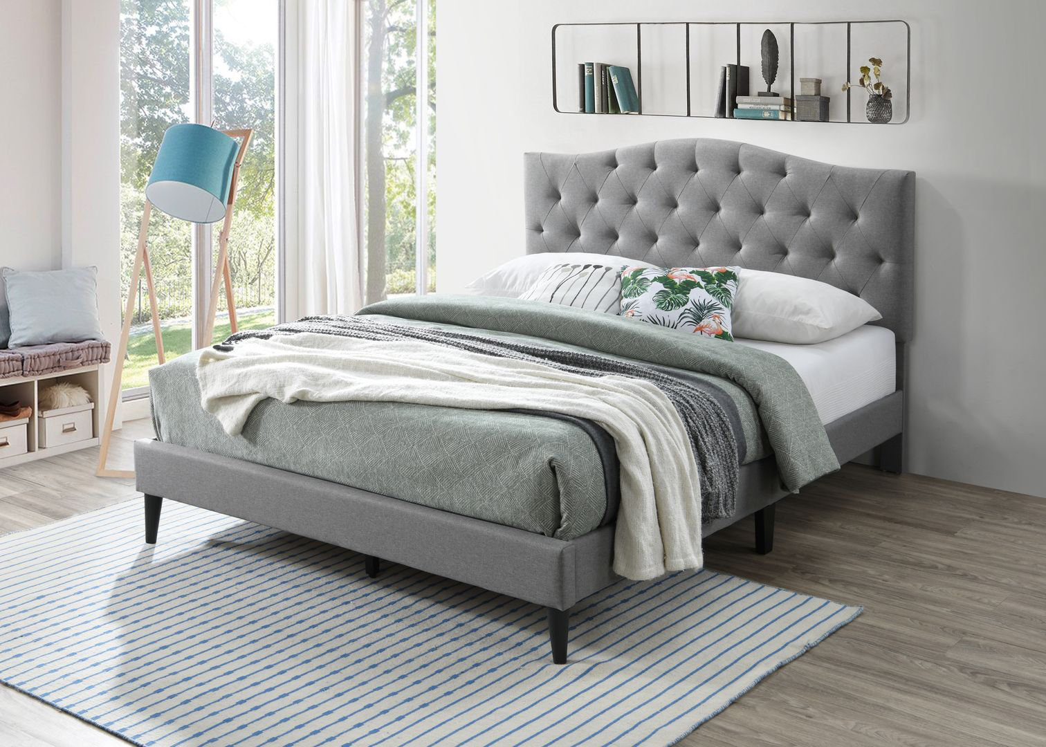 Red Barrel Studio® Nathan Tufted Upholstered Low Profile Platform Bed ...