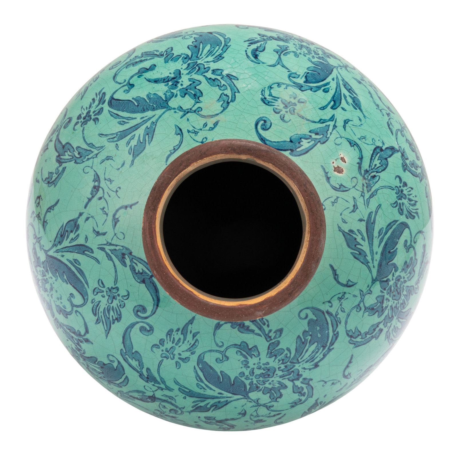 Dolohov Terracotta Table Vase, Blue/Teal