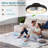 Modern Smart Ceiling Fans with Lights Dimmable App Remote Control Black